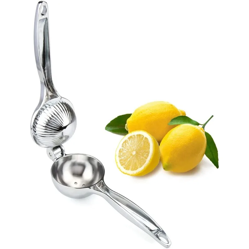 Heavy Duty Stainless Steel Citrus Press Tool, Manual Lemon Lime Squeezer For Home Bar Cocktail Fruit Juice Preparation
