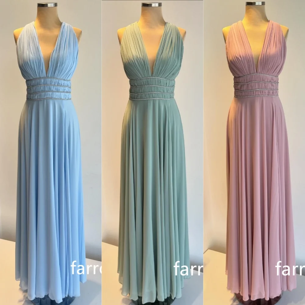 

Sparkle Chiffon Pleat A-line V-neck Midi Dresses Homecoming Dresses Classic Exquisite Modern Style Pastrol Unisex Formal