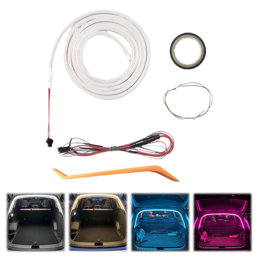 شريط إضاءة LED لصندوق السيارة بدون حفر، شريط إضاءة متدفق ديناميكي متعدد الوظائف، ضوء صندوق خلفي تلقائي لديكور صندوق الشاحنة #6