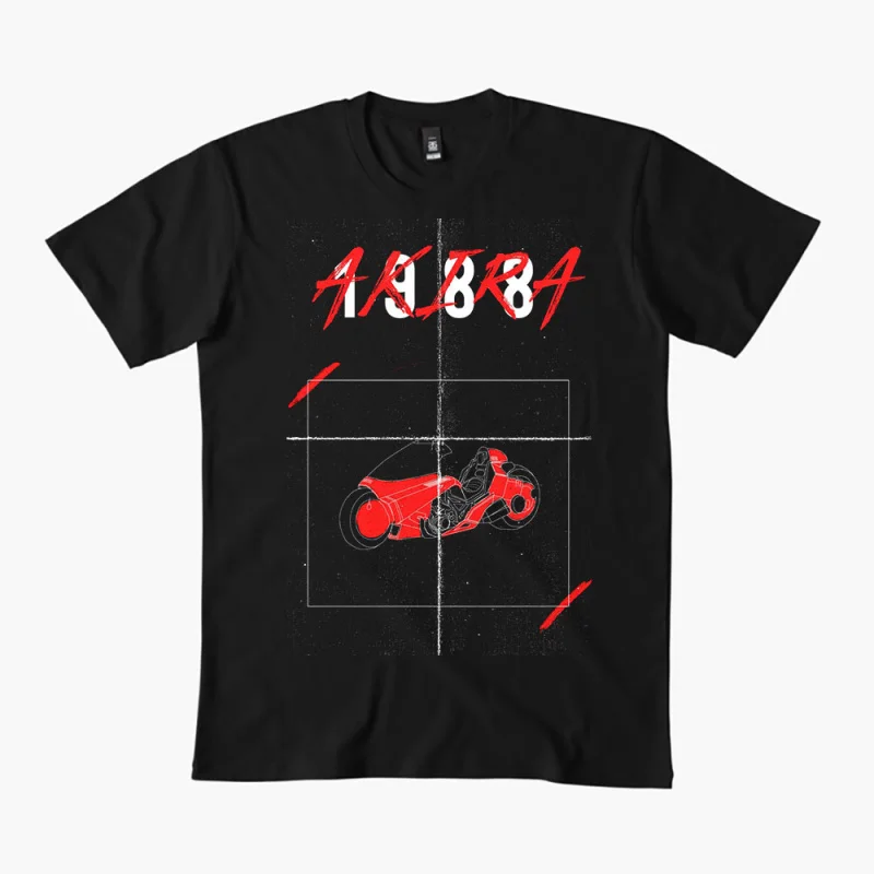 

0310 Vintage Akira City explosion Anime T Shirt Cyberpunk MangaGraphic clothes cyber mecha Neo-Tokyo Streetwear All size tops