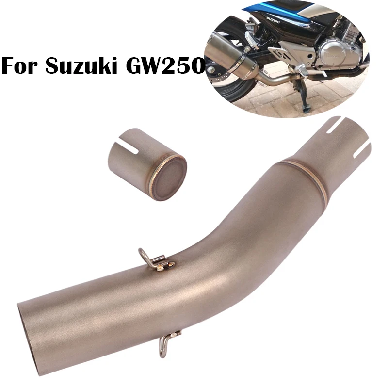 

For Suzuki GW250 51mm Motorcycle Exhaust Mid Middle Connect Link Tube Slip On Stainless Steel Escape Moto Parts