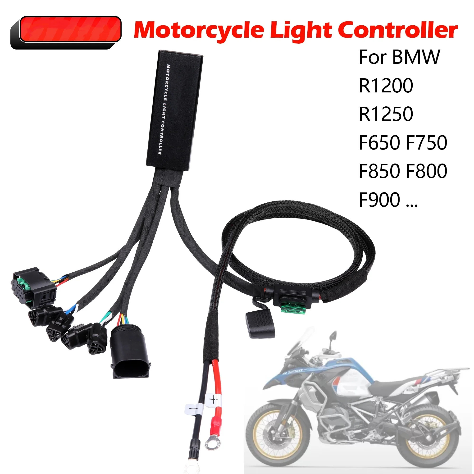 MLC001 Motorcycle Light Controller Motorcycle Lighting Control Module Electrical System Controller Plug & Play Accessory Manager