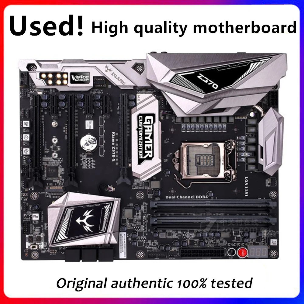 For Colorful iGame Z370 Vulcan X Desktop Motherboard For Intel Z370 Z370M DDR4 LGA 1151 Original Desktop Used Mainboard