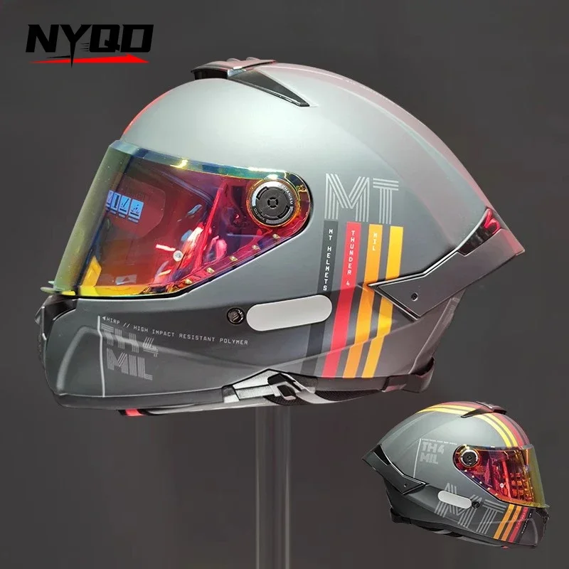 MT HELMETS Thunder 4 SV Helmet Motorcycle Full Face  Lens Shield Scooter Helmen Men Capacete De Moto ECE DOT Approved