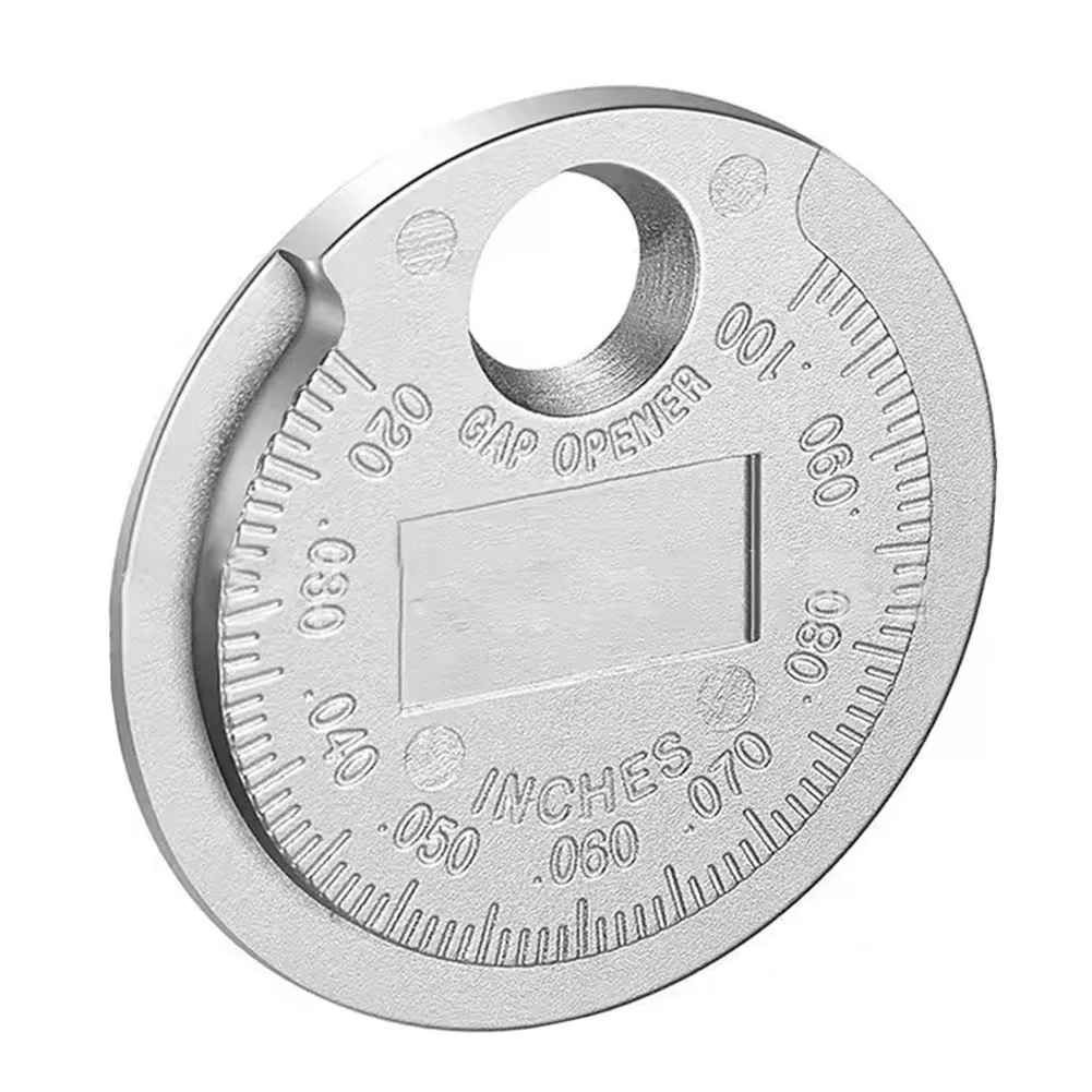 코인형 스파크 플러그 갭 측정기 0.6-2.4mm 0.02-0.10 인치 스파크 플러그 갭 게이지 측정 도구