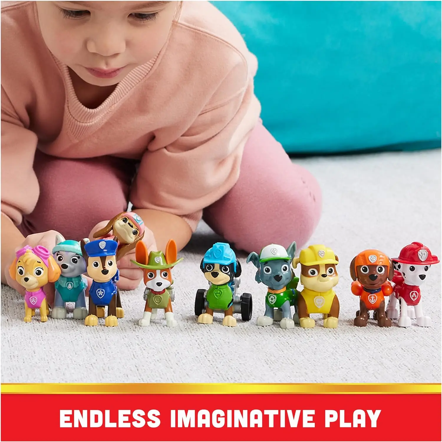 Original Paw Patrol 10th Anniversary All Paws On Deck Toy Figures Gift Pack with 10 Collectible Action Figures Kids Toys