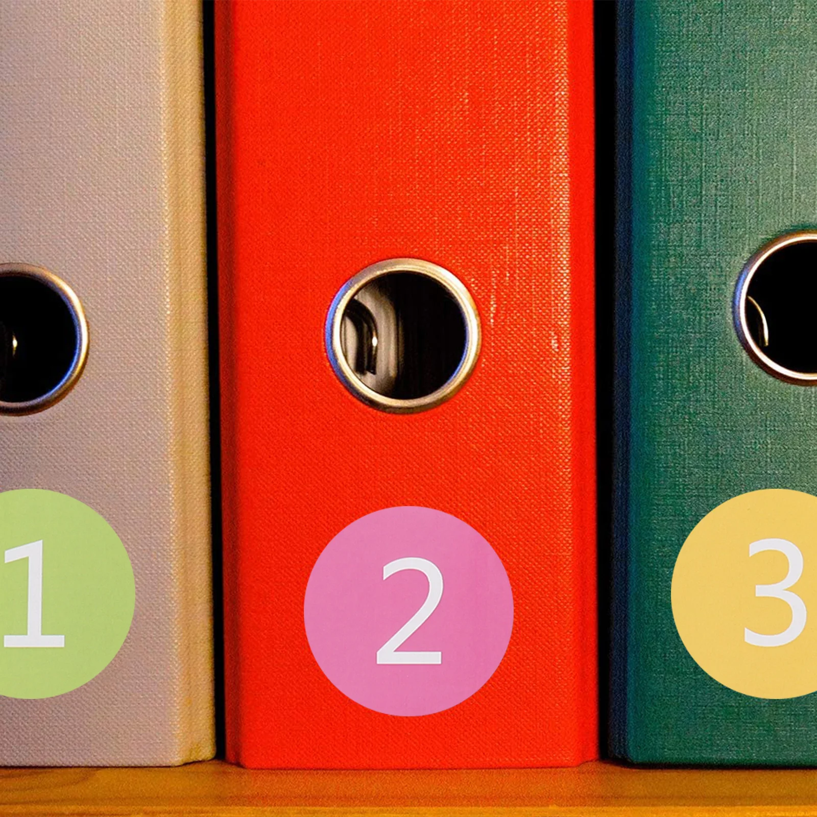 

5pcs Colorful Round Number Stickers Waterproof Pvc Labels For Gift Wrap Party Craft Diy File Folder Labeling Removable Fun