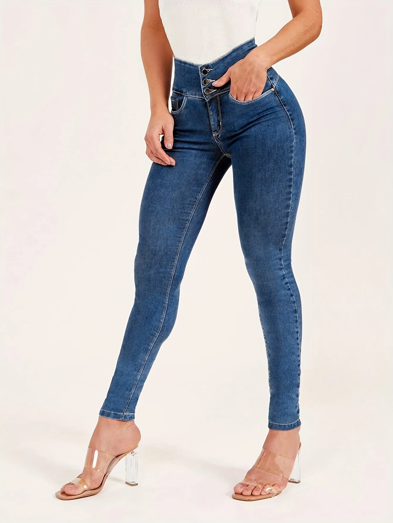 

Cross-Border European And American New Slim And Fashionable Jeans For Women's Elastic Casual And Versatile Trousers