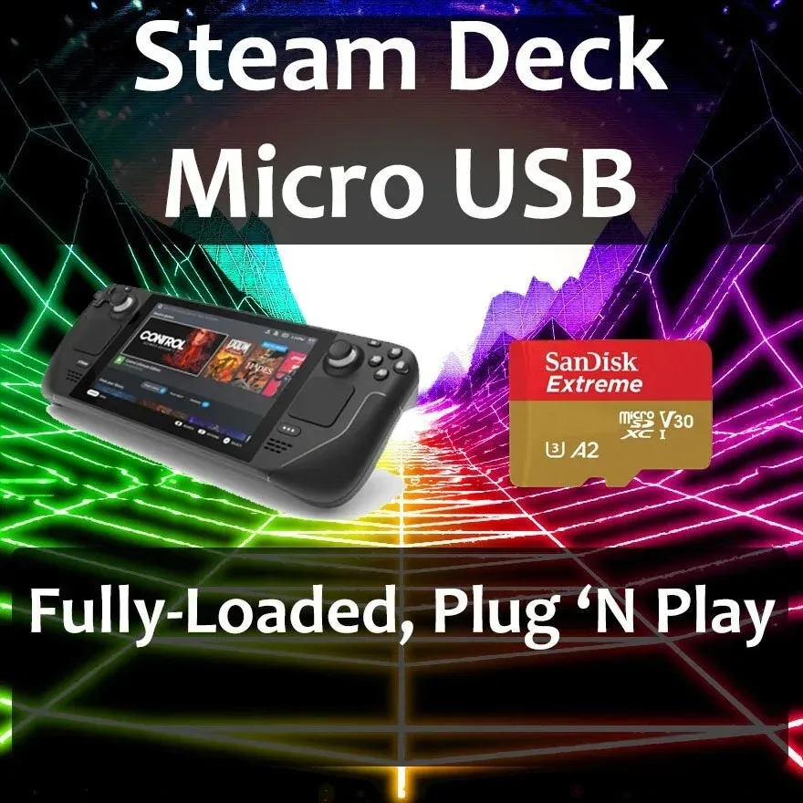 

Batocera 256GB 512GB 1TB PRELOADED Pre-Configured Bootable Micro SD Card Plug and Play Arcade System Steam Deck Pc lightgun game