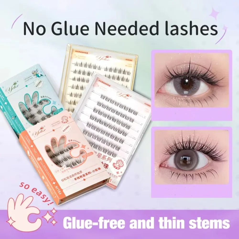 Faux-cils auto-adhésifs doux, Extension de cils, maquillage quotidien, sans colle, pour les yeux de chat