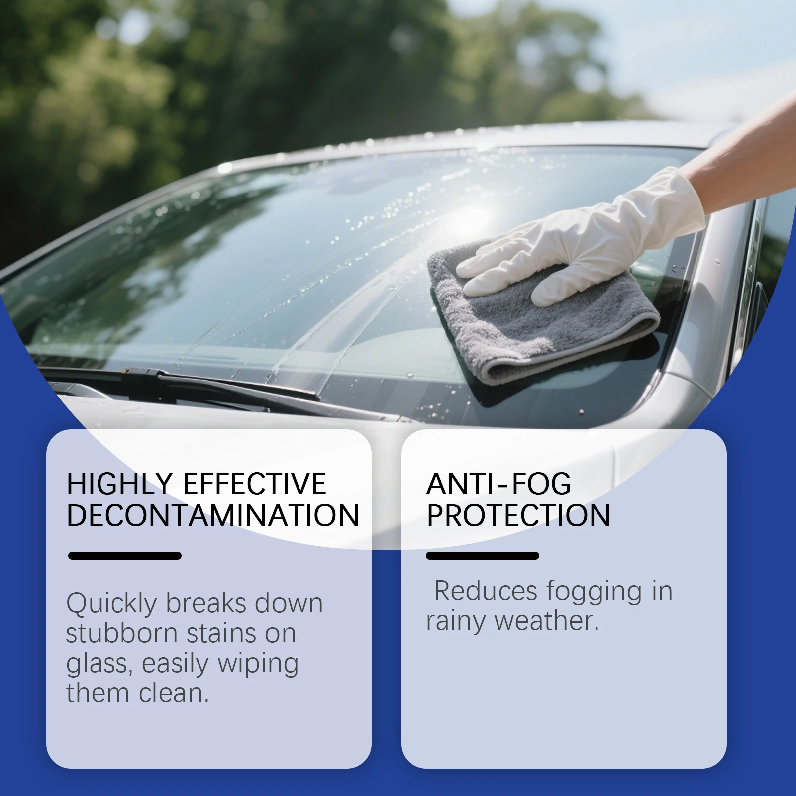 Car Glass Oil Film Remover Paste 100g Rain Repellent Clear Vision Hydrophobic Abrasive Polishing Compound Windshield Clean Paste