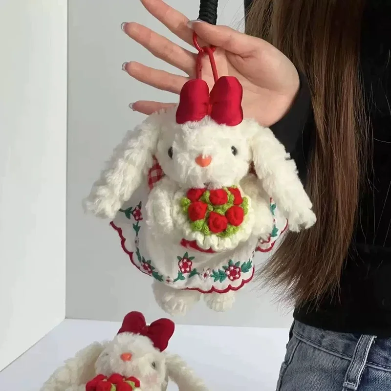 

Princess Hanging Ear Rabbit Bag Pendant Cartoon Plush Cute Doll Keychain