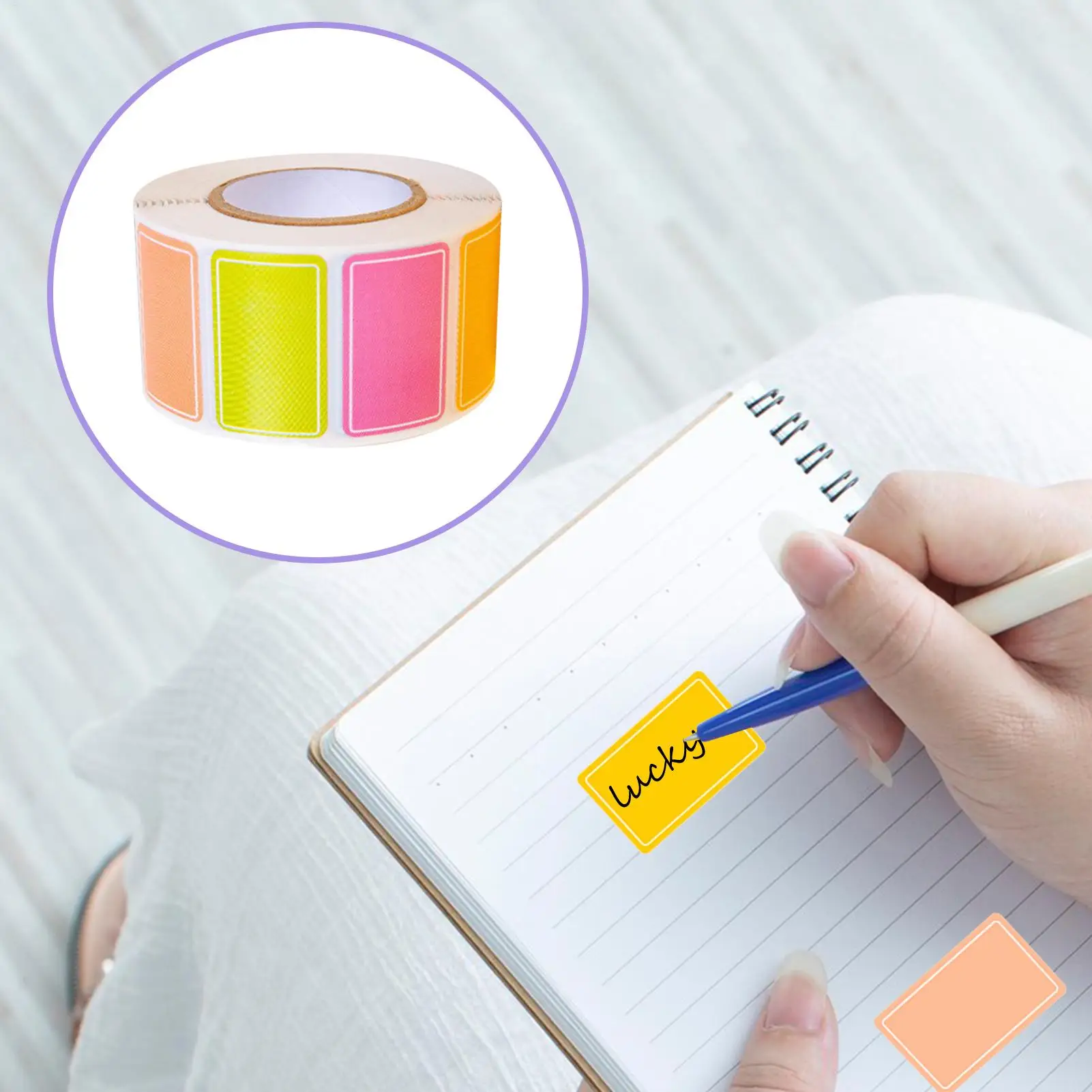 

Colored Labels Stickers 500PCS Moving Box Labels Removable Rectangle Moving Labels Stickers Adhesive Solid Colors Tags Name Tags