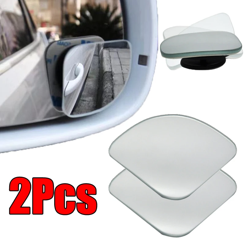 

2Pcs Wide Angle Car Blind Spot Mirror Frameless Auxiliary Rearview Mirror Auto 360° Rotation Adjustable Blind Spot Mirrors