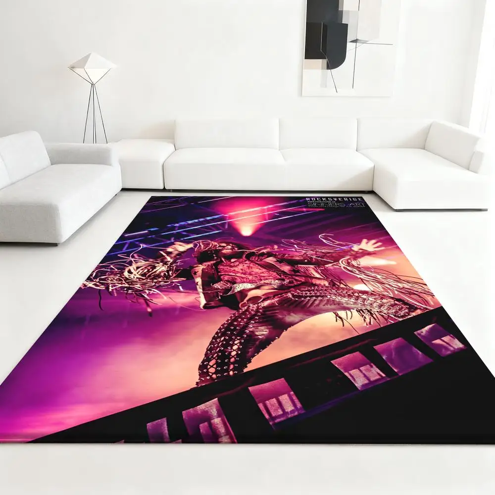 

Floor Mat Soft Thickened Absorbent Non-Slip Bedroom Living Room Door Mat Home Decor Flannel Rugs Singer R-Rob Zombies COOL