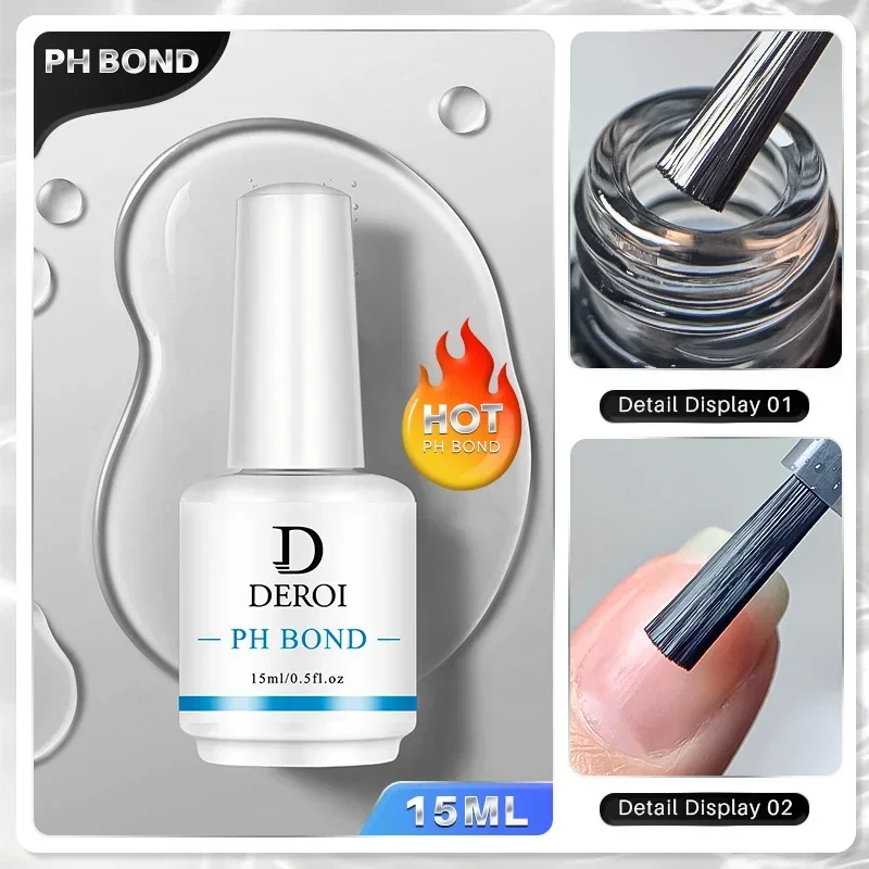 

CNAILS PH Bond Primer Long Lasting Reinforced Gel Multi-Use Top Base Glue Low Viscostiy Drying Nail Polish Vernish UV Gel