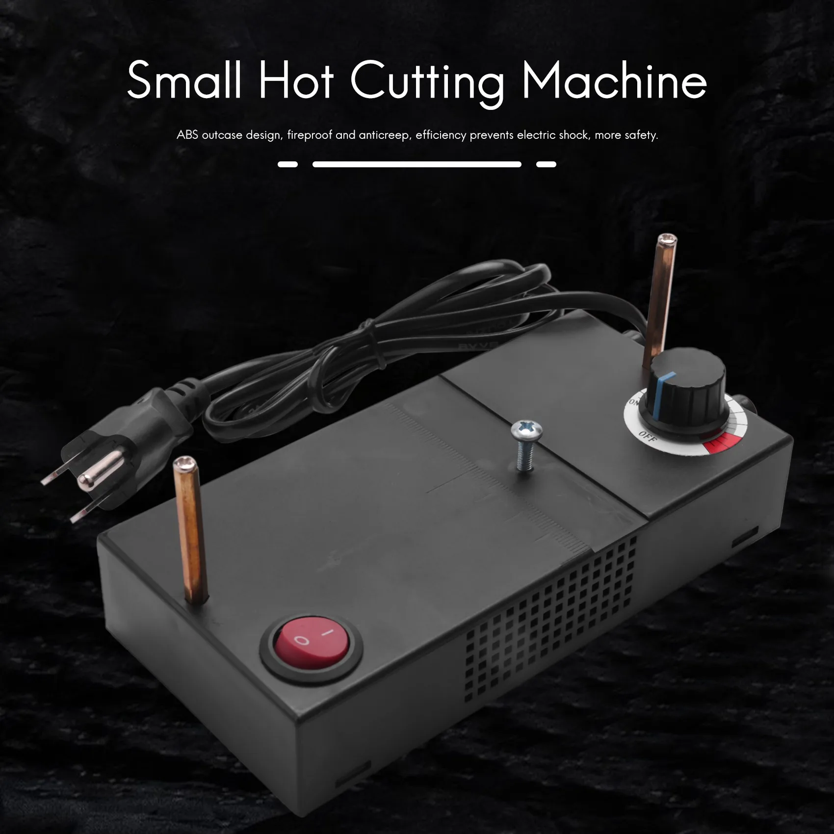 AFOURT-Small Hot Cutting Machine Ribbon Manual Hot Cutting Machine Cutting Hot Rope Electric Thermal Cutter US Plug