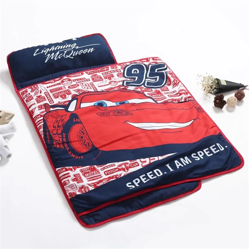 Mickey Minnie Mouse Frozen Princess Toddler Baby Nap Mat Pillow All-in-one Travel Boys Girls Sleeping Blanket Kids sleeping bag view 2