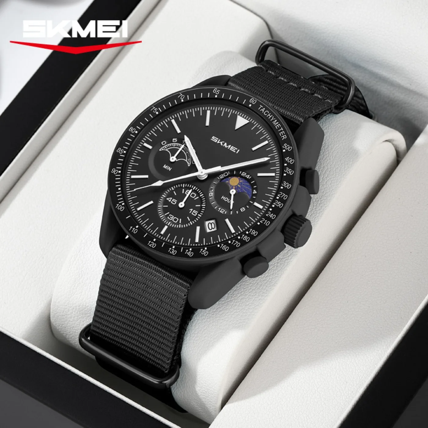 High Quality Creative Multifunctional Hot Selling Quartz Watch Men Women Fashion Countdown Multi Sub-dial Pattern Sun Moon Watch