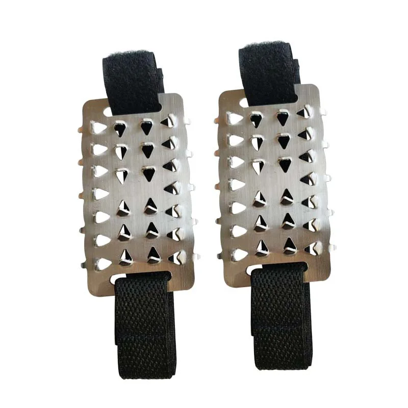 1 paar Ijs Grips Voor Schoenen Rvs Antislip Ijs Schoenplaten Schoen Spikes Ijs Schoenplaten Voor Wandelen vissen Wandelen Bergbeklimmen