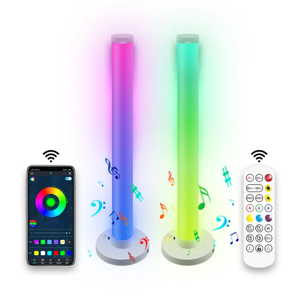 

Atmosphere Smart Ambient Stand Bedroom Sound Bar Gaming Pickup Rgb Audio Led Rhythm Recognition Music Light Table Lamp