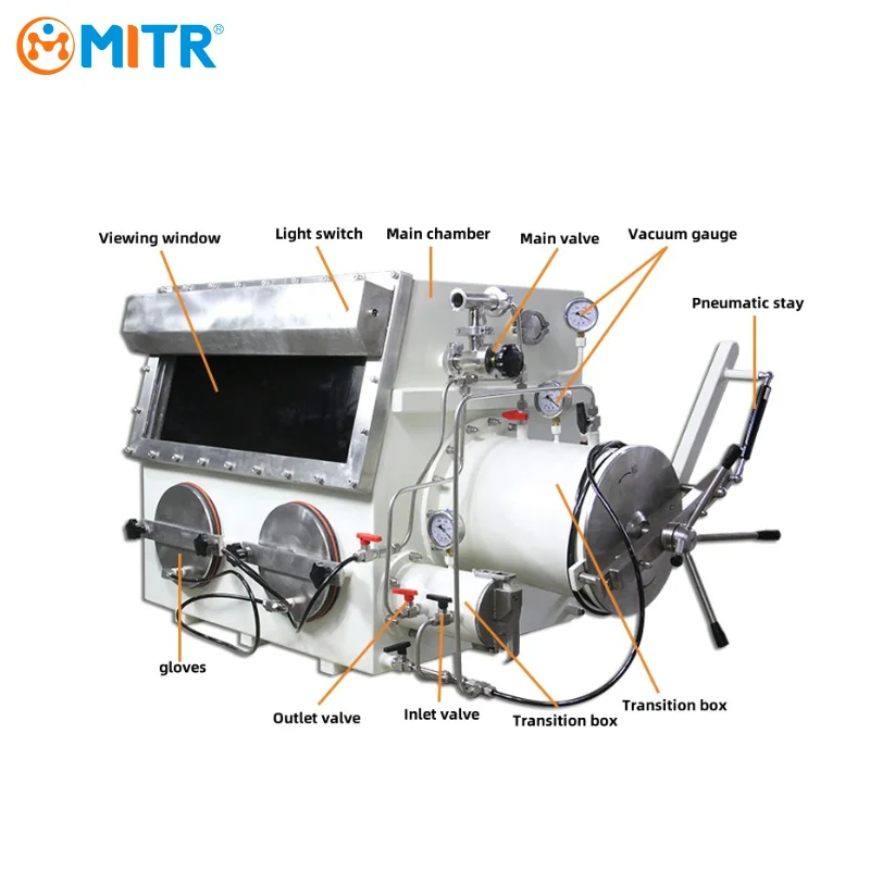 Manufacturer Hot Sale Glove Chamber Stainless Steel Vacuum Glove Box Isolator for Lab Use