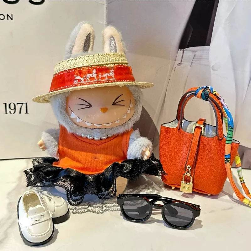 

Labubu 17cm Clothes Pendant Trendy Fashionable Couple Set for Women Hot Selling Gift for Friends Dolls Bag & Dolls Clothes