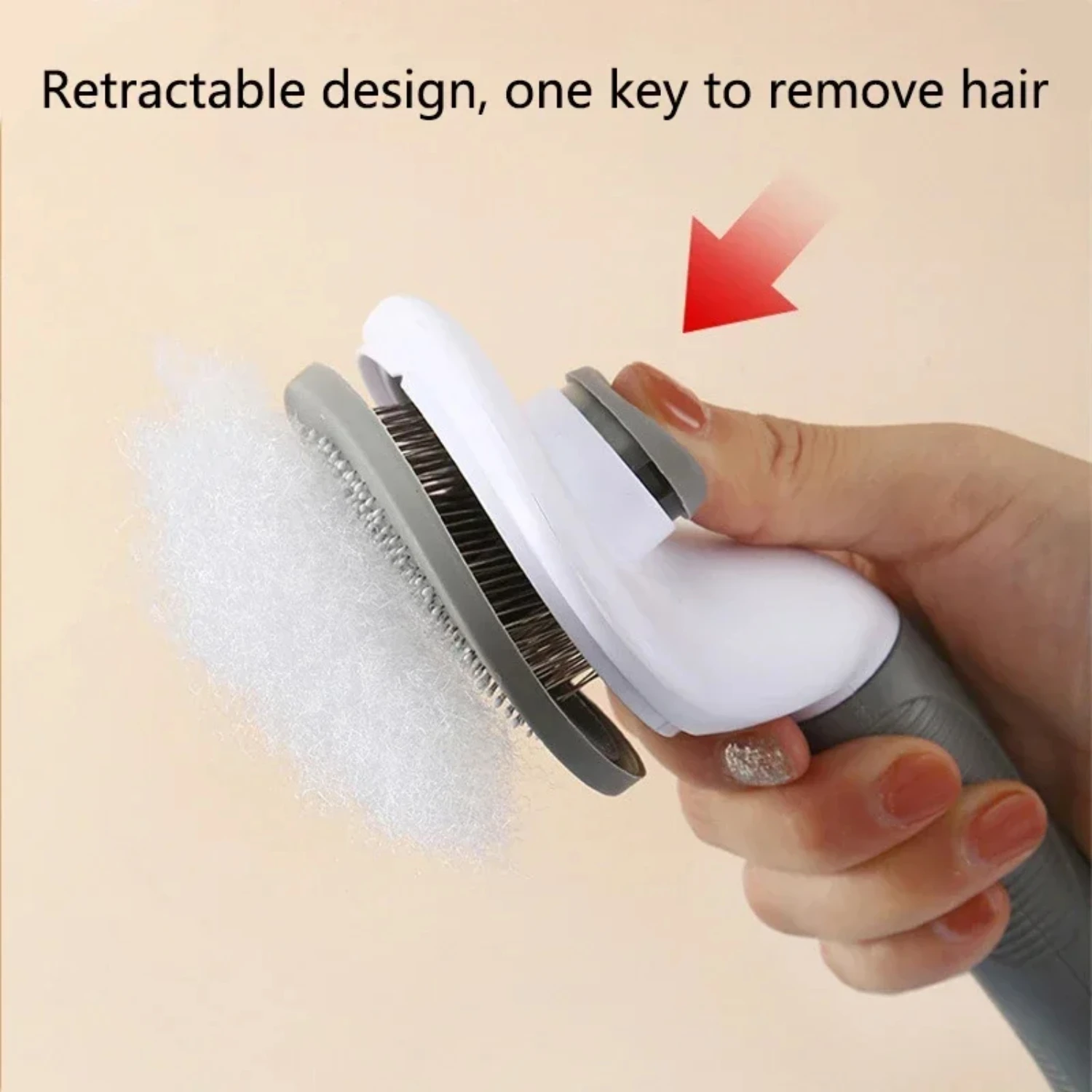 Gentle and Effective Essential Stainless Steel Pet Grooming Brush - Ideal Tool for Shedding Dogs and Cats - Provides Relaxing Ma