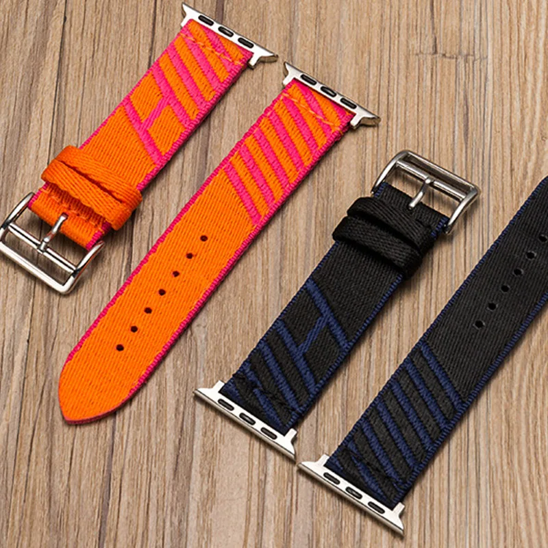 مع شعار الفرقة لساعة أبل 10 46 مللي متر 42 مللي متر الترا 2 49 مللي متر النايلون حلقة حزام ل Iwatch 9 8 7 SE 38/40/41 مللي متر الأعمال معصمه