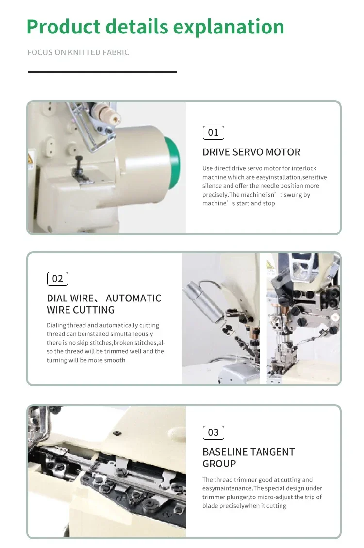 Hot SalesLR 787-EWT(EST)/RP-A/B Direct Drive Cylinder Bed Interlock Sewing Machine With Automatic Trimmer And Rear Puller Device