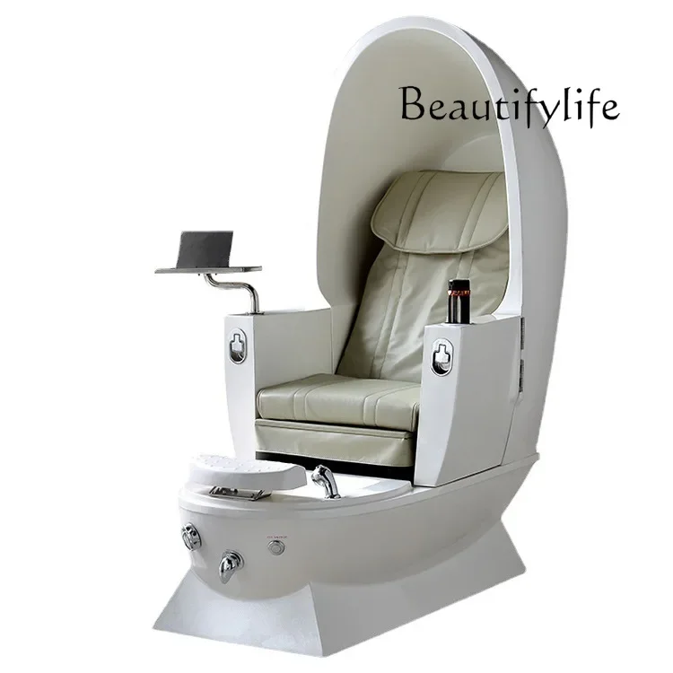 Electric Foot Massage Couch Reclining Massage Chair Spa with Basin Foot-Washing Pedicure Chair Nail Art Foot Bath Sofa