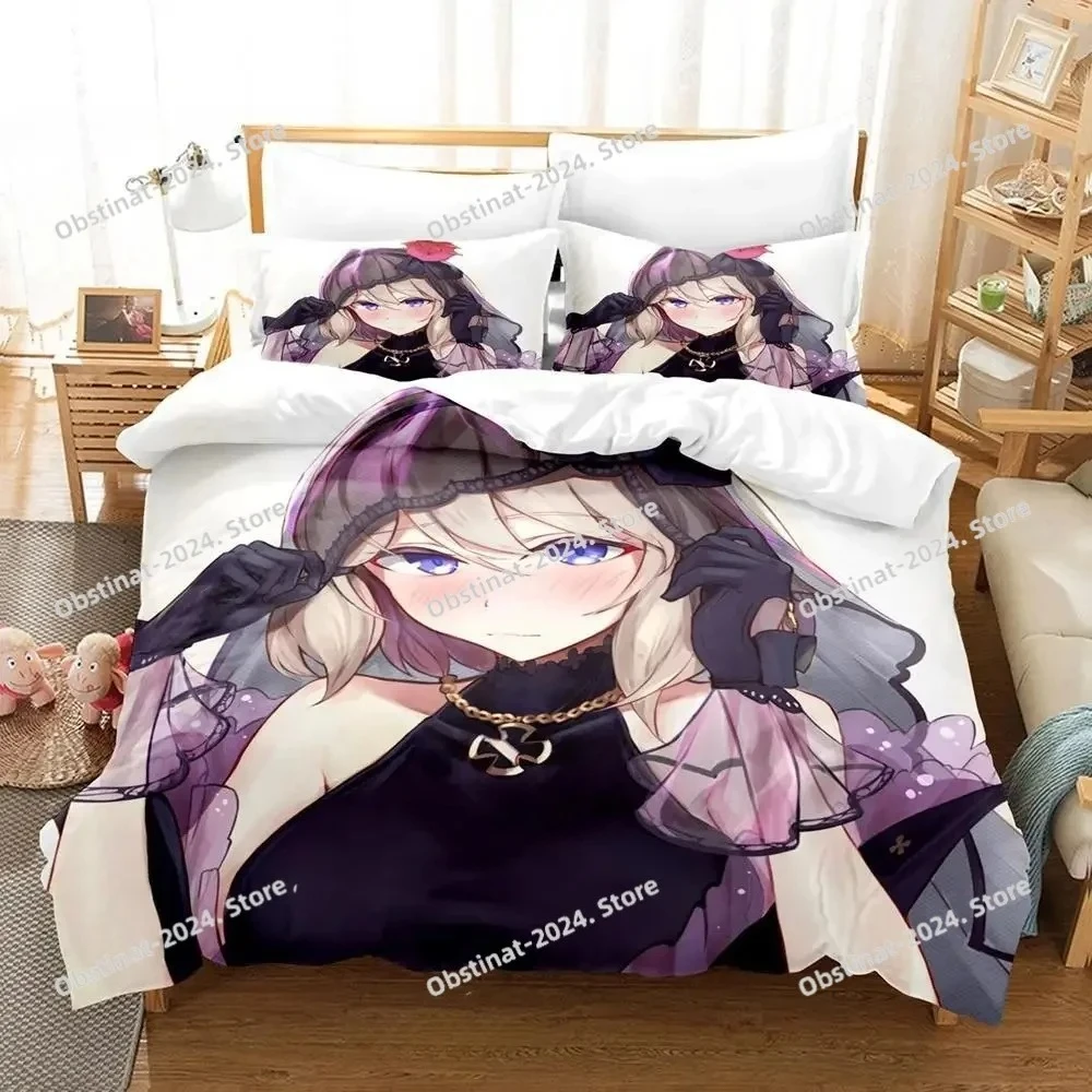 

3D Print Anime Azur Lane Bedding Set Bed Set Duvet Cover Sheet Pillowcase Soft Quilt Cover Full Queen King Size Bed Sheet Set