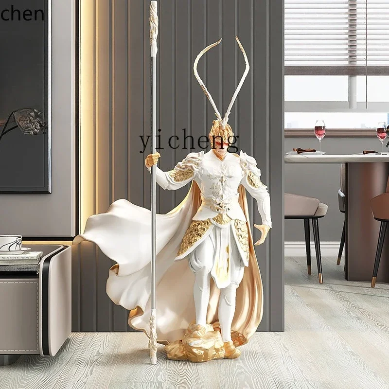 FX-22   large-scale battle to defeat Buddha Sun Wukong floor ornament living room TV cabinet next to home decoration