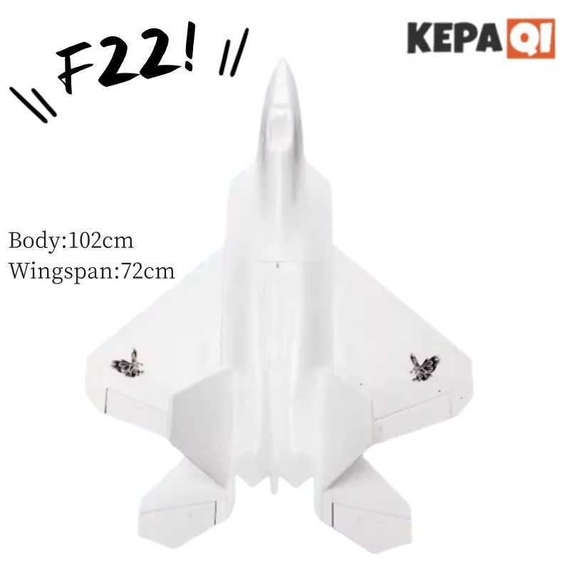 Avión de combate Raptor F22 de 64mm con Control remoto, avión Epo de 72cm, ala fija, regalo de juguete de cumpleaños para adultos, nuevo