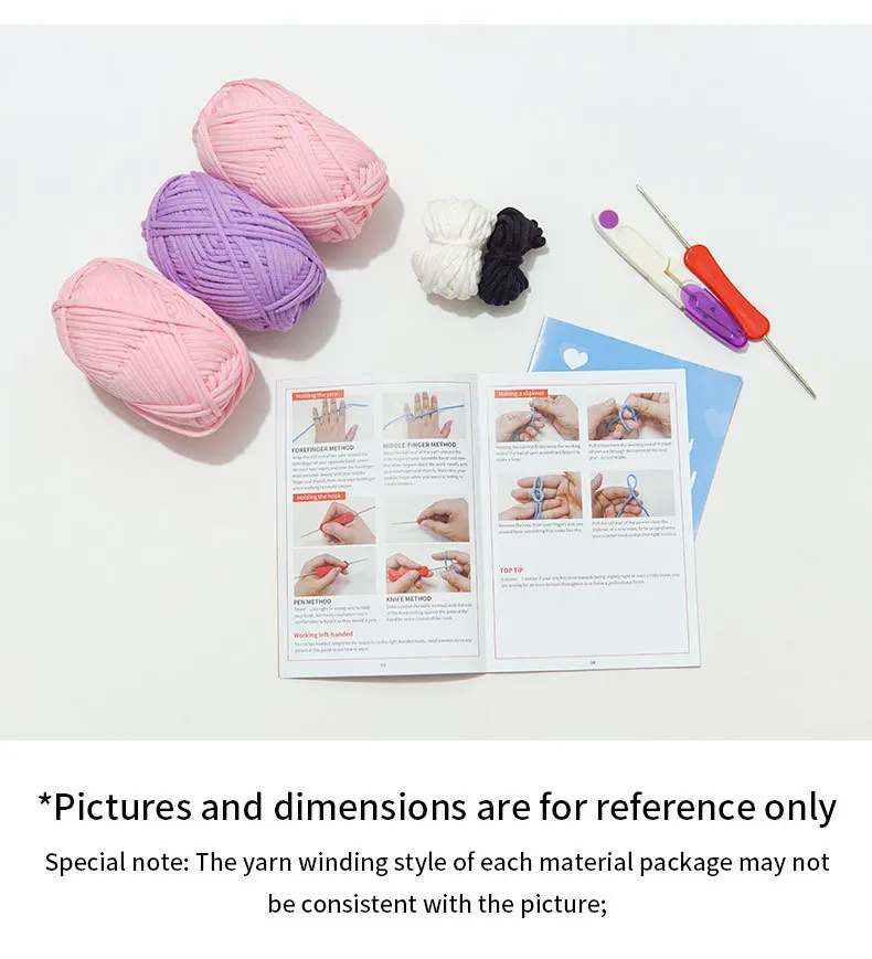 Crochet Kit Creative Cartoon Series Cute Quirky Cow Handmade DIY Fabric Decorations Material Package Non-finished Products