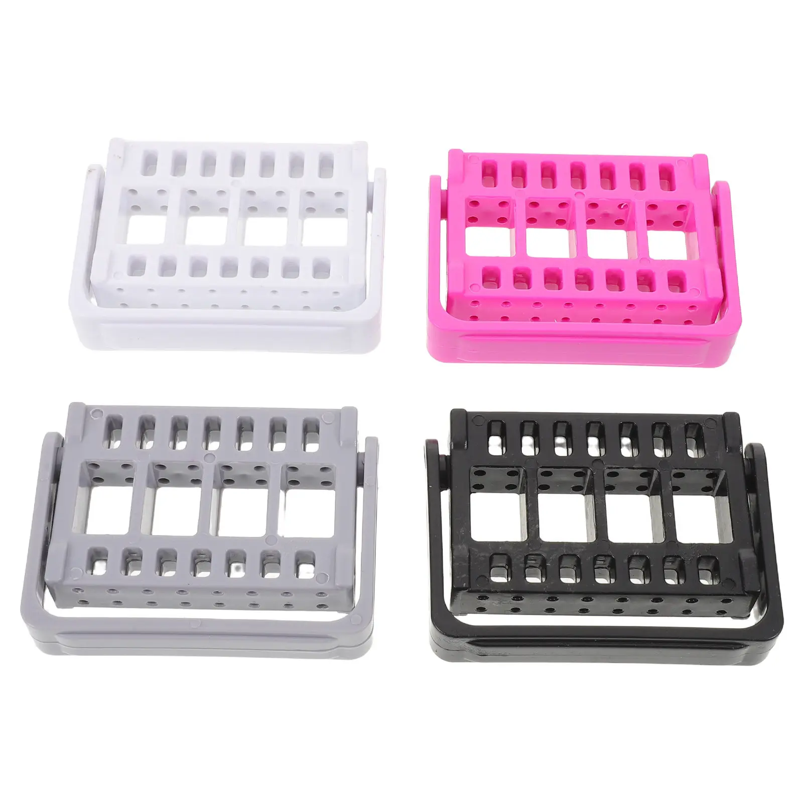 

Набор из 4-х элегантных цветных органайзеров для хранения насадок для маникюрных фрез, подставка-держатель для салонов и домашнего использования