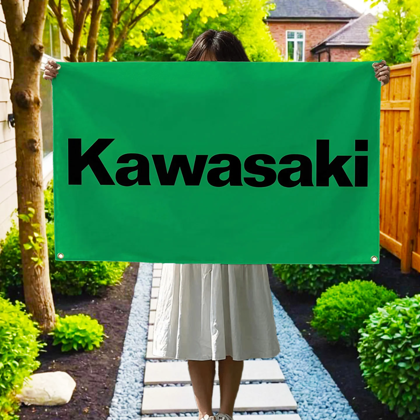 B-Kawasaki мотоциклетный флаг баннер украшение для парикмахерской флаги для гаража предметы домашнего декора уличный декор гобелен рекламный флаг