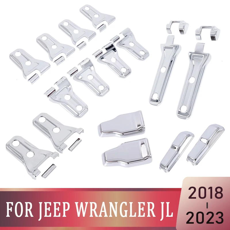 

For Jeep Wrangler JL 2018 2023 Car Tailgate Glass Machine Hinge Cover Stickers Trim Decorative Part Head Front Automotive