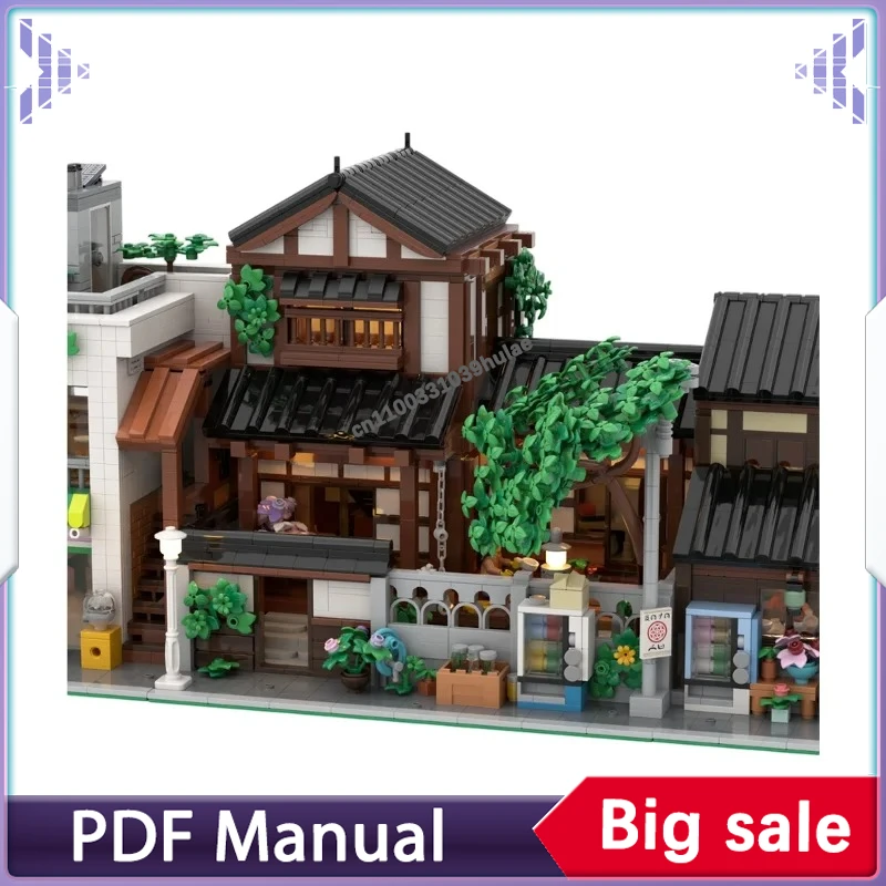 

Small Particle Assembled Bricks Set of Traditional Street View, Restoring Ancient Town Architecture with Rich Details