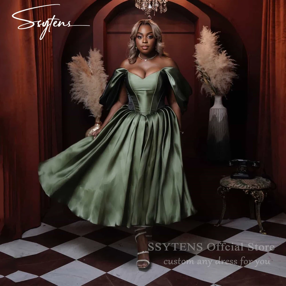 

SSYTENS Modern Green Evening Dresses Off Shoulder Sweetheart Prom Dress Formal Homecoming Party Dresses Vestidos 2026 Customized