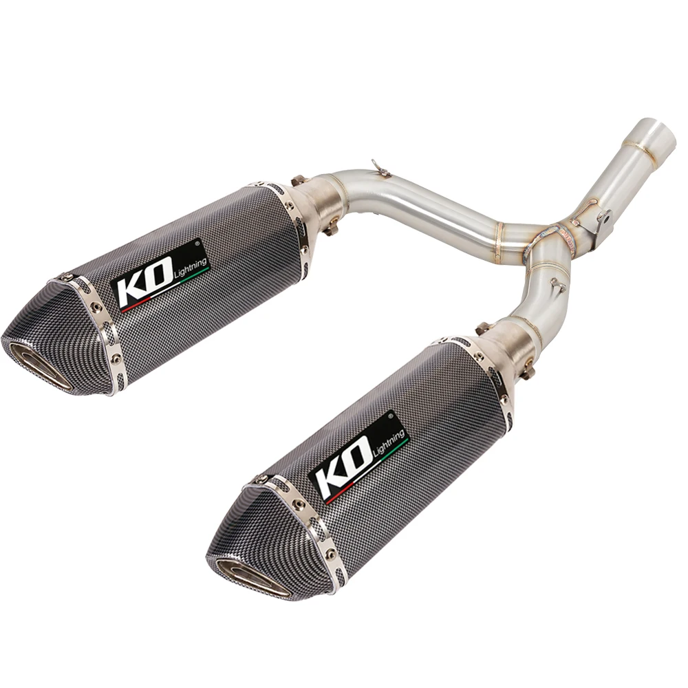 Układ wydechowy motocykla Honda CRF450R CRF 450RX 2015-2016, środkowa rura łącząca, tłumik ze stali nierdzewnej z DB killerem