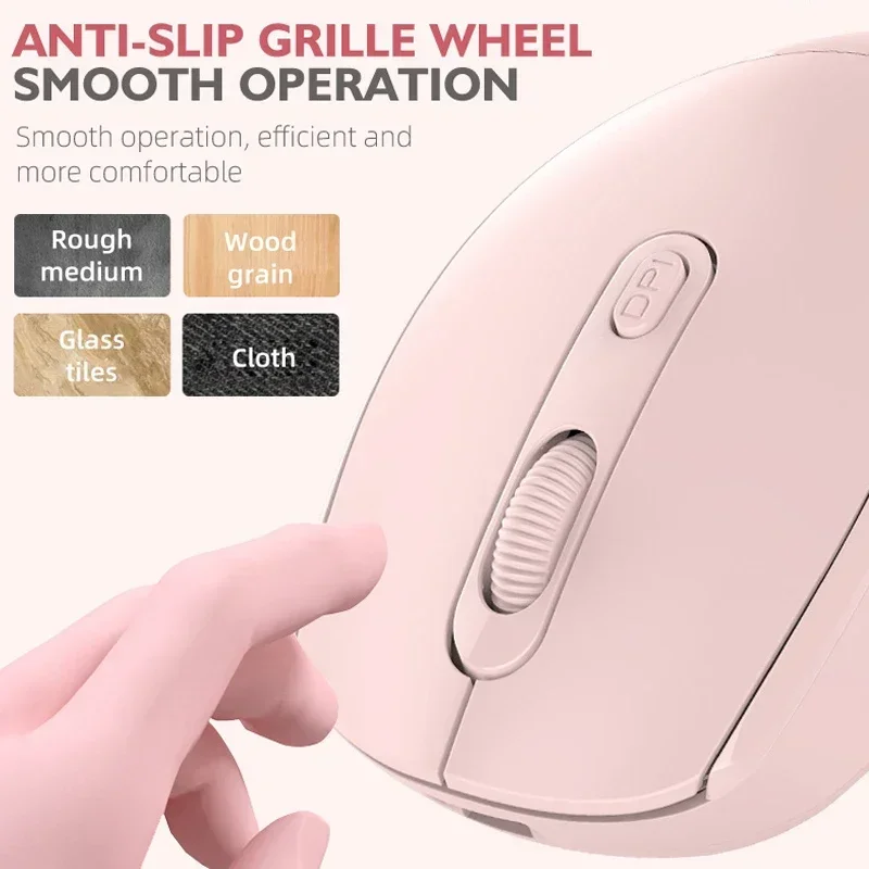 Bluetooth-compatible Wireless Mouse 2.4G Optical Mice with Nano Receiver 1600DPI