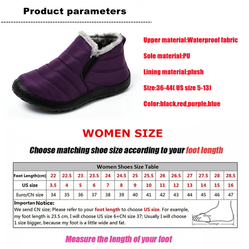 WOIZGIC impermeabile neve donna madre scarpe da donna piattaforma stivaletti inverno autunno peluche pelliccia calda antiscivolo morbida Botas Mujer