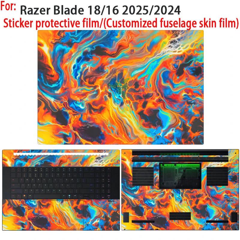 For New Razer Blade 18/16/14 2025/2023 Sticker Protective Film RZ09-0529/RZ09-0528/RZ09-0484 Laptop Shell Film Body Skin Film