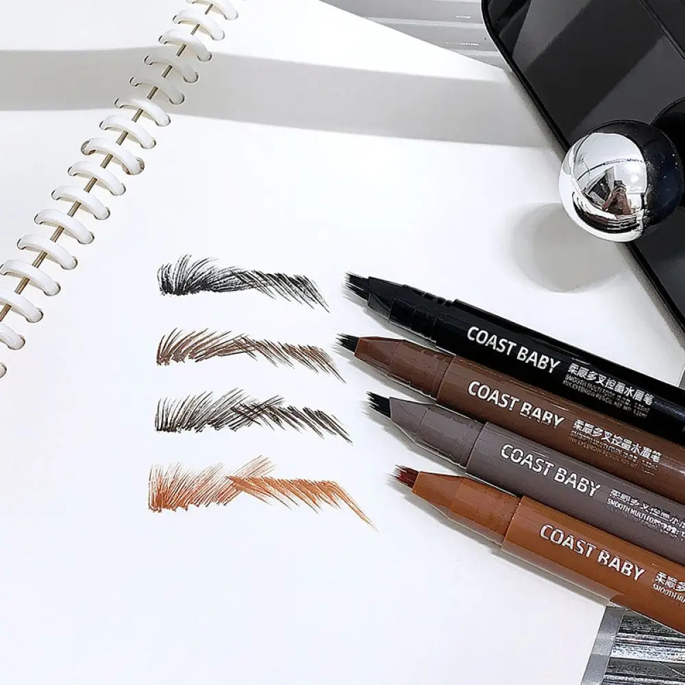 For For COAST BABY Tinted Brow Pen Fork Tip Waterproof Eyebrow Makeup Long Lasting Natural Definition Precise Applicator