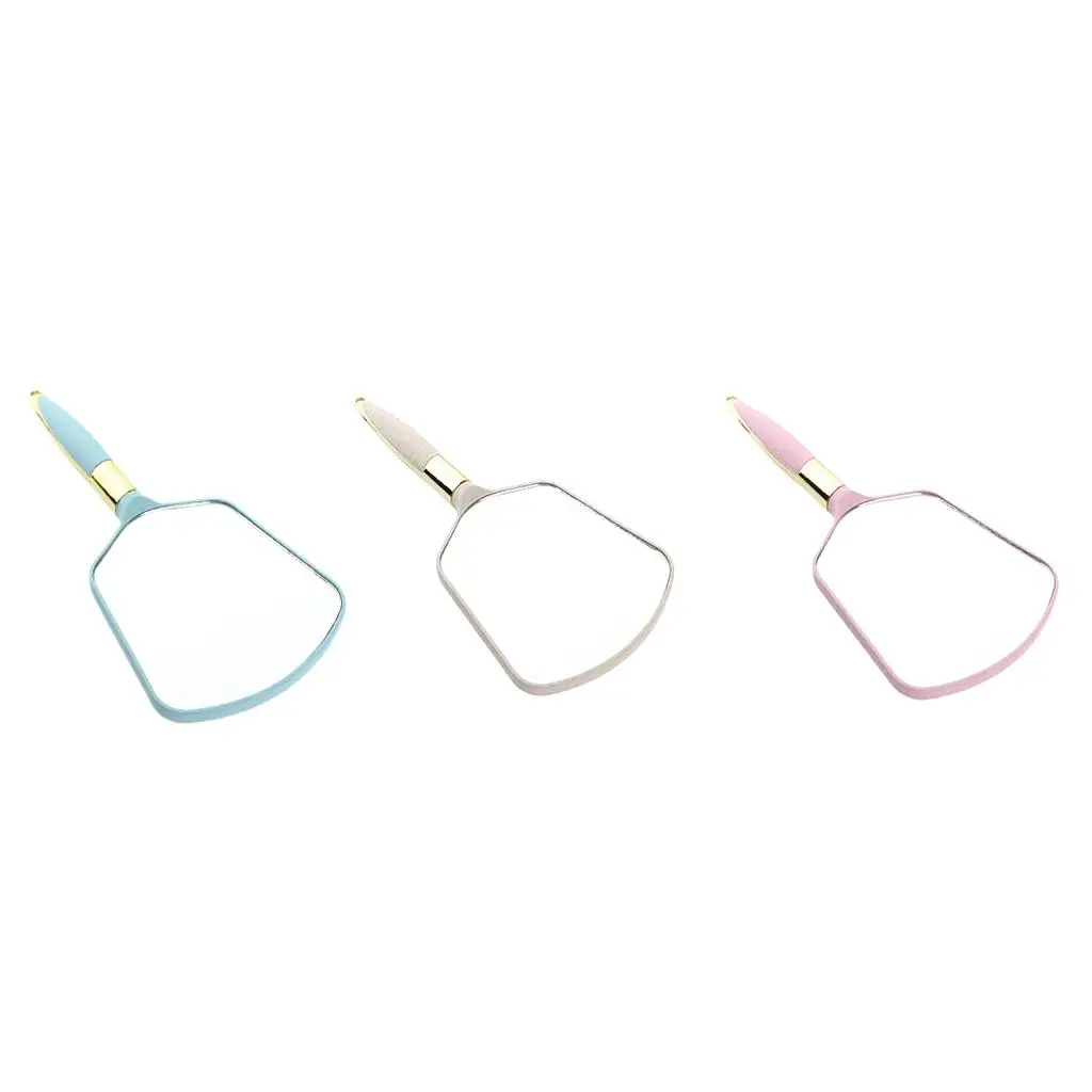 Handheld-Schminkspiegel, dekorativer, einfacher kosmetischer Hand-Reisespiegel