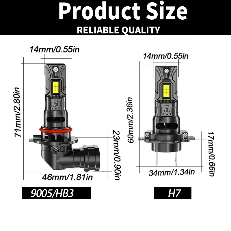 

2PCS For Subaru Legacy 2008 2009 Outback BL BP BR 2005-2020 9005 HB3 High Beam H7 Low Beam Car LED Headlight Super White Lamp