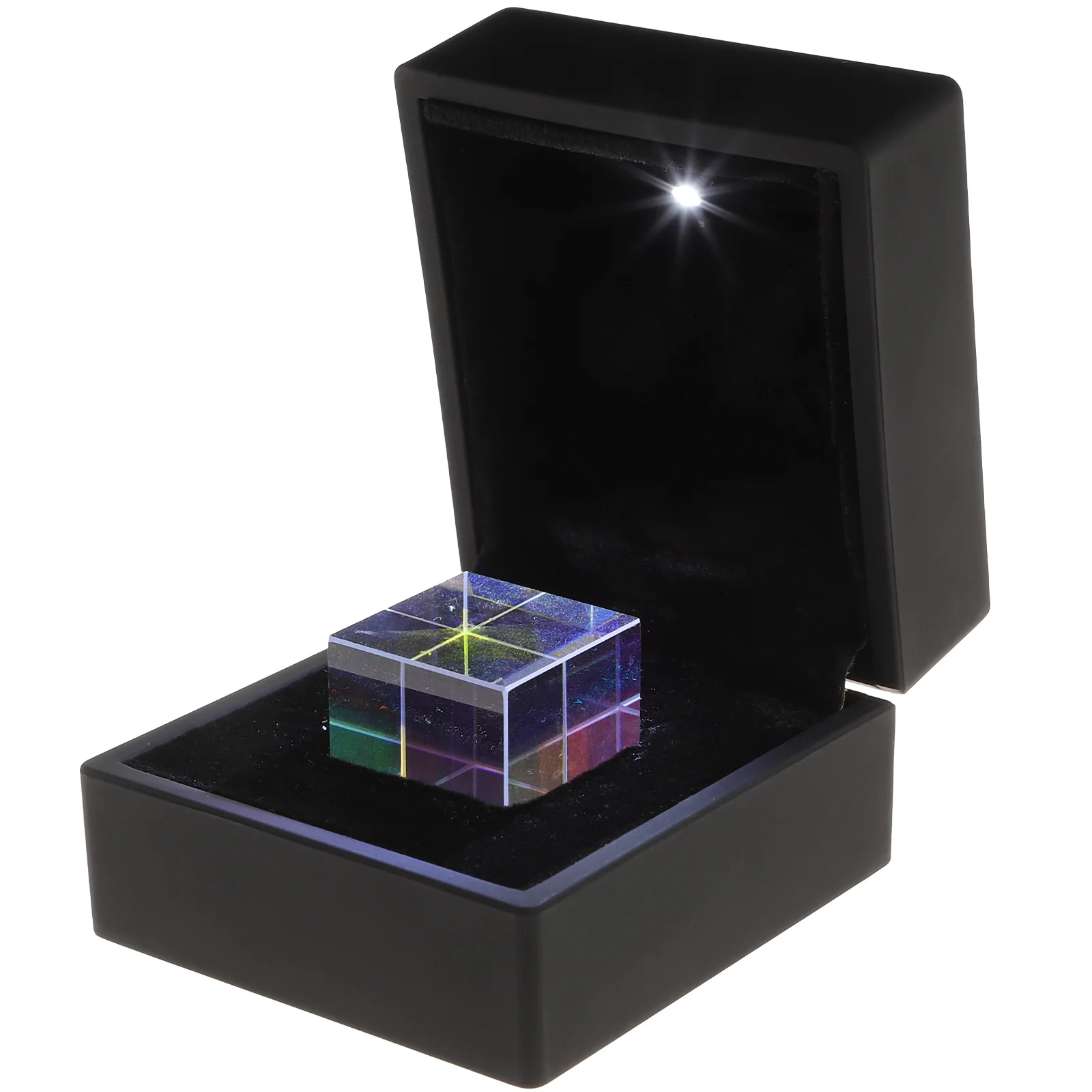 

Optical Glass RGB Dispersion Cube for Physics Teaching Decoration Arts with Delicate Gift Box 2.3x2.3x2.3cm