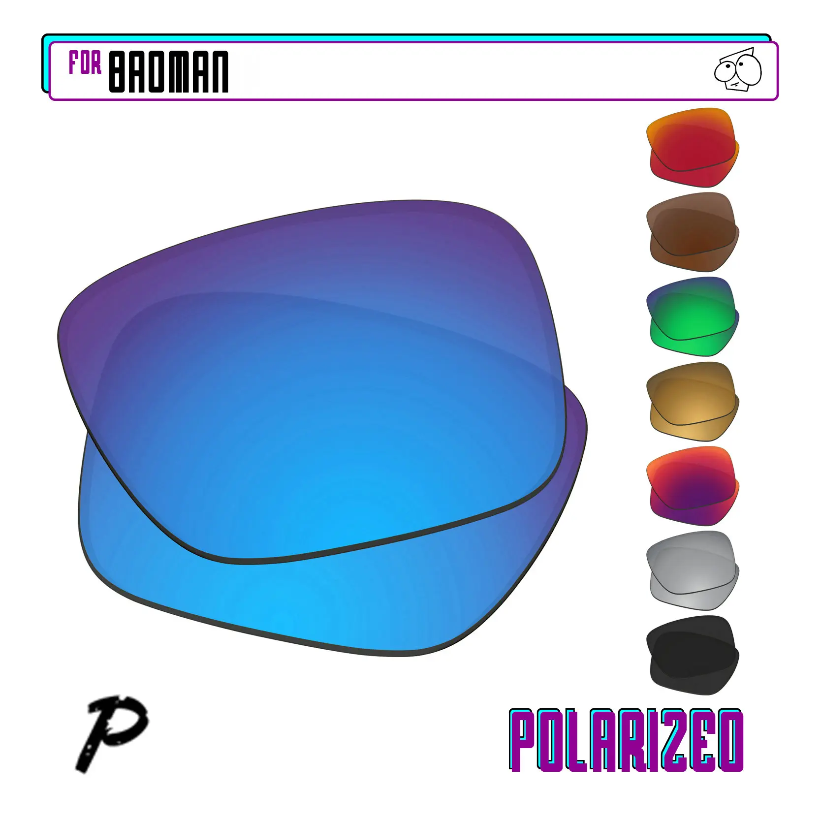 

EZReplace Polarized Replacement Lenses for - Oakley Badman OO6020 Sunglasses - Multiple Options