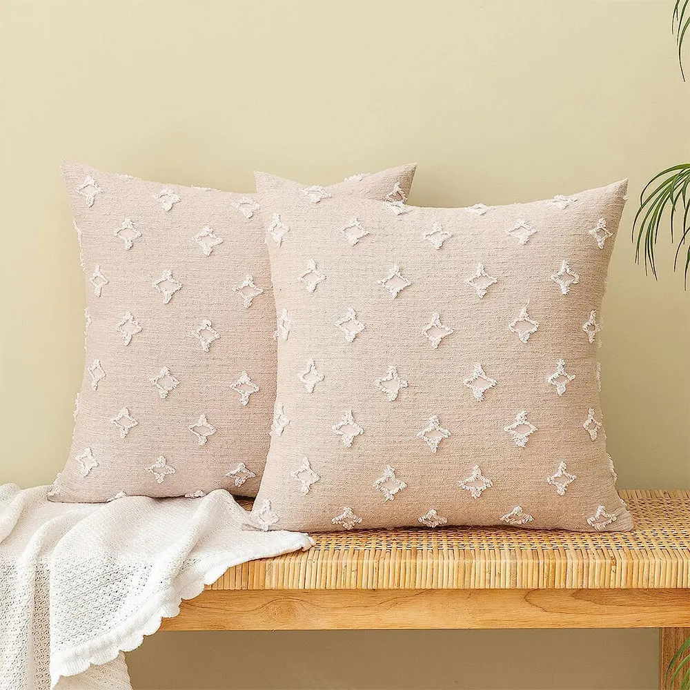 Beige Cushion Covers 45x45 Throw Pillow Cover for Couch Home Decor Pillows for Sofa Bedroom Pillow Cases for Chair Decoration